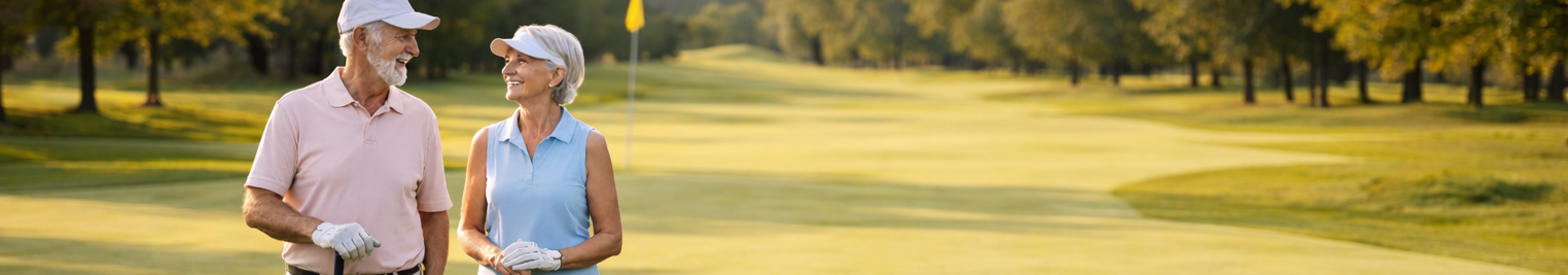Senior golf na hřišti